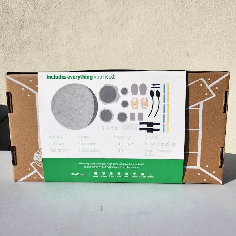 NEW KiwiCo Kiwi Co. Moon Darts Nerf Science Kit STEM DIY Craft Set Solar System